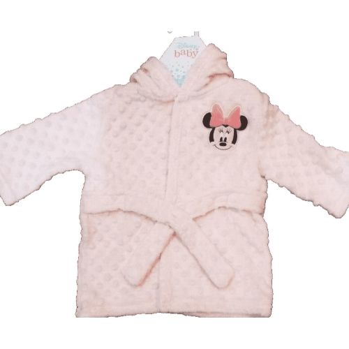 Disney Baby Minnie Mouse Pink Baby Robe, 0-12 Months