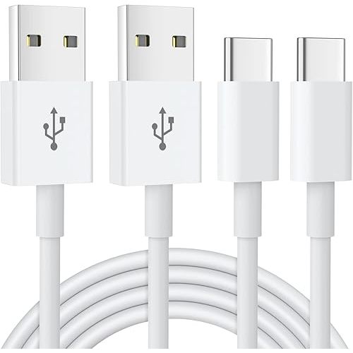 USB C Cable,2Pack 6FT/1.8M USB A to USB C Cable Fast Charging USB Type C Charger Cable Compatible for Samsung Galaxy S23 S22 S21 S20 S9, Note 10 9 8,iPhone 15 16,Google Pixel,OnePlus,ect