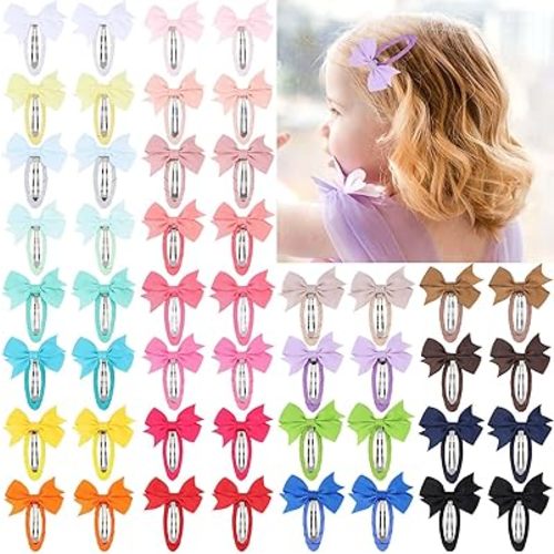24PCS 2inch Baby Hair Clips, Oaoleer Baby Girls Fully Lined Baby Bows Hair Pins Tiny Hair Bows Alligator Clips for Baby Girls Infants Toddlers 12 Colors in Pairs (Style F)