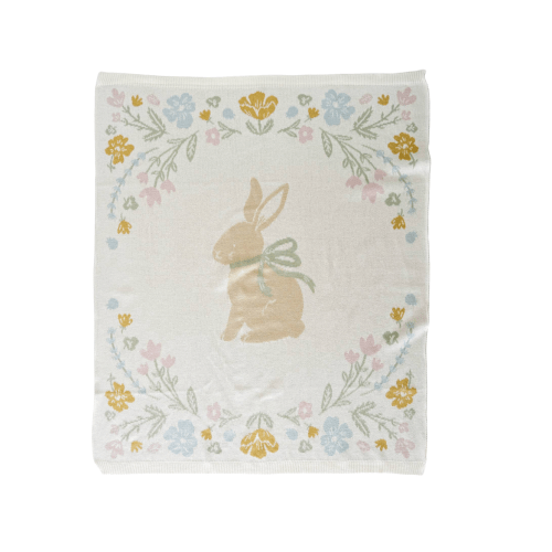Pastel Bunny Cotton Blanket
