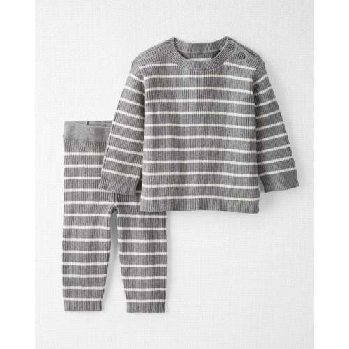 Baby Organic Cotton Rib Sweater Knit Set in Stripes - 6 Months | Carter's
