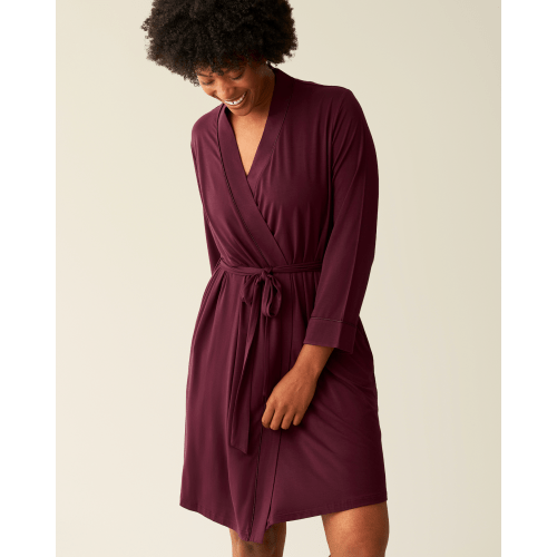 Clea Bamboo Classic Nursing, Maternity and Postpartum Recovery Robe | Deep Burgundy – Kindred Bravely