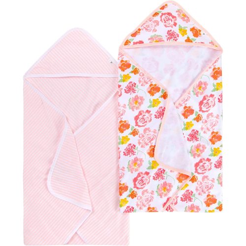 Burt's Bees Baby - Hooded Towels, Absorbent Knit Terry, Super Soft Single Ply, 100% Organic Cotton
