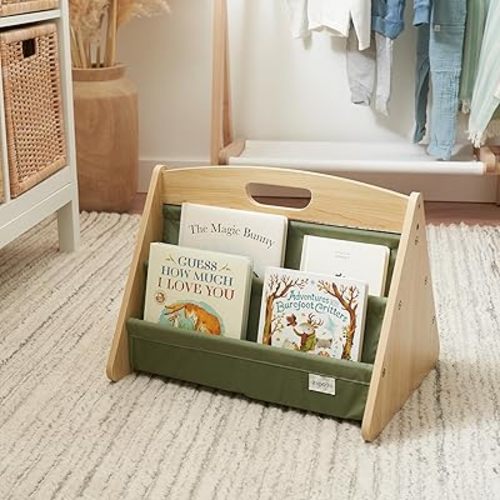 Decorative Bookshelf for Toddlers and Kids - Beautiful Montessori Shelf to Display All Books for Your Little One - The Perfect Nursery Organizer for Your Baby Girl/Boy´s Bedroom & as Play Room Decor