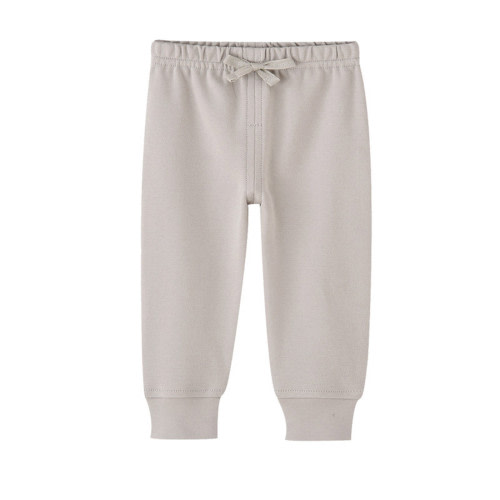 AJTQTH Toddler Pants Infant Baby Newborn Kids Boys Girls Cute Drawstring Trousers Summer Cotton Comfortable Fit Solid Color Casual Straight-Leg Sweat Pants Joggers Gray 6 Months