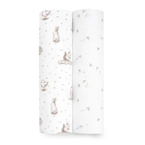 Essentials Silky Soft Muslin Swaddles 2 Pack - Nealing nature