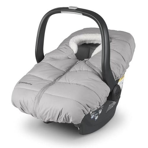 UPPAbaby CozyGanoosh for Aria and Mesa Infant Car Seat Carriers/Easily Attaches to Aria, Mesa, Mesa V2, Mesa Max/Ultra-plush, Weather-Proof/Light Grey