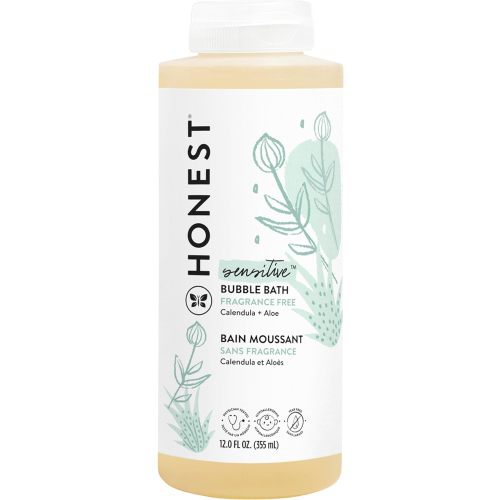 The Honest Company Foaming Bubble Bath | Gentle for Baby | Naturally Derived, Tear-free, Hypoallergenic | Fragrance Free Sensitive, 12 fl oz - 12 Fl Oz (Pack of 1)