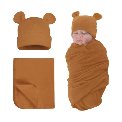 TENSUNNYD Baby Swaddle Bag Infant Unisex Solid Wrap Sleeping Sack Swaddle Hat Baby Care