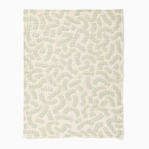 Sprinkled Waves Baby Blanket (Sage/Green)