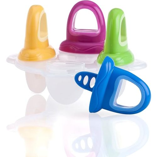 Nuby Garden Fresh Fruitsicle Frozen Pop Tray,Multicolored 1set 4 handle