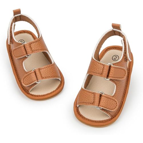HsdsBebe Infant Baby Boys Girls Summer Beach Sandals Breathable Athletic Anti-slip Soft Sole Newborn First Walker Crib Shoes