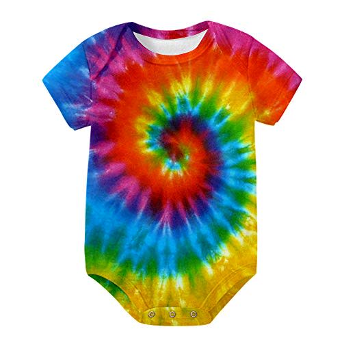 rrhss Newborn Baby Tie Dye Clothes Infant One Piece Bodysuit Romper Baby Girls Boys Outfits