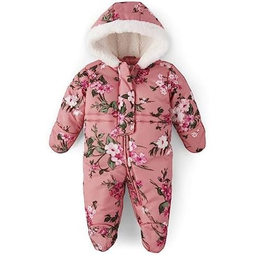 The Children's Place Unisex-Baby And Newborn Fleece Hoodie Zip-front Snowsuit Bunting