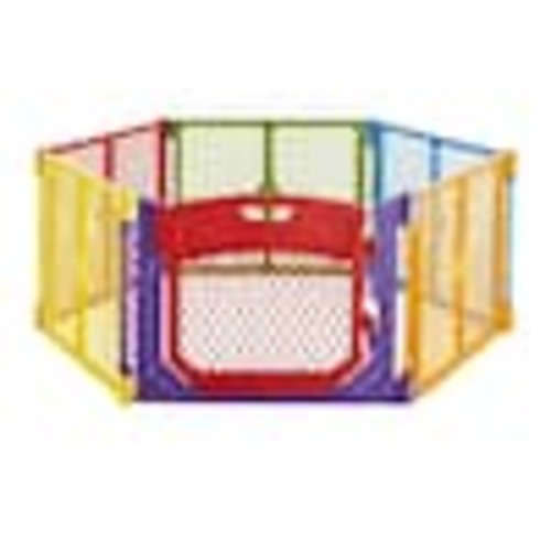TODDLEROO BY NORTH STATES 26 in. Superyard Color play Ultimate 6-Panel Baby Play Yard 8751