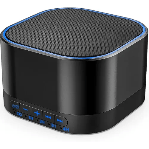 Magicteam White Noise Machine with 20 Non Looping Natural Soothing Sounds Memory Function 32 Levels of Volume Powered by AC or USB and Sleep Sound Timer Therapy for Baby Kids Adults Black