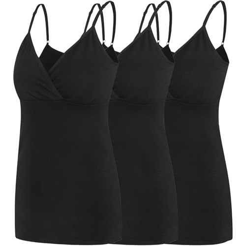 Nursing Tops Tank Shirt Cami Sleep Bra for Maternity and Breastfeeding
