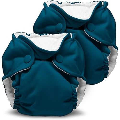 Kanga Care Lil Joey Newborn All in One AIO Cloth Diaper (2pk) Caribbean 4-12lbs