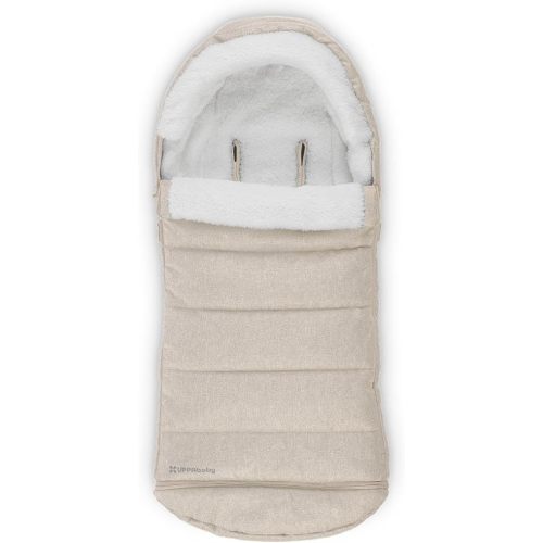 UPPAbaby CozyGanoosh Footmuff - Easily Attaches to UPPAbaby Strollers + RumbleSeat - Ultra-Plush, Weather-Proof - Winter Stroller Cover - Declan (Oat Mélange)