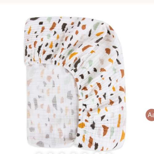 Mini Crib Sheet in GOTS Certified Organic Muslin Cotton