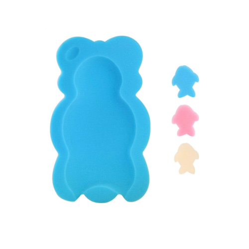 Baby Bath Cushion Infant Sponge Mat, Toddler & Newborn Bath Pad - Blue