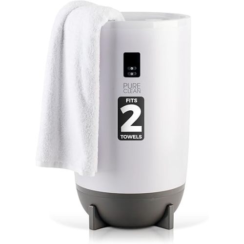 PureClean Towel Warmers Bucket, with Customized Fragrance for Spa and Bathroom, Luxury Towel Heater Gifts for Him & Her, Auto Shut Off, Fits 2 Large Towels, Blankets, Bathrobes, PJ's (Black)