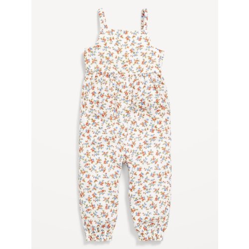 Printed Sleeveless Pocket Jumpsuit for Baby