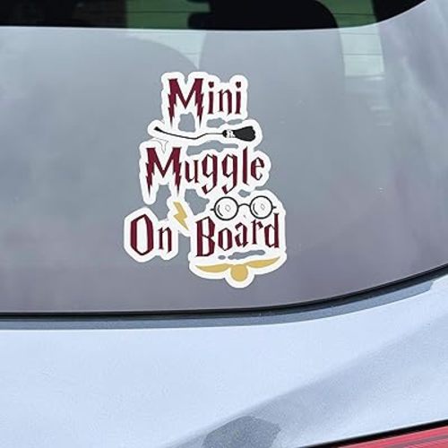 Baby on Board Bumper Sticker - Mini Muggle on Board Bumper - Wizard on Board Sticker - New Parent Accessories - Muggle Merch