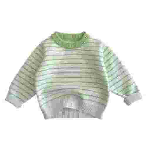 AherBiu Newborn Baby Clothes Unisex Sweaters for Girls Boys Striped Crewneck Knitted Pullover Tops