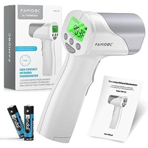 Medical Grade Heavy Duty Touchless Infrared Forehead Thermometer, for Adults & Baby Digital Thermometer Gun, 1s Instant Results