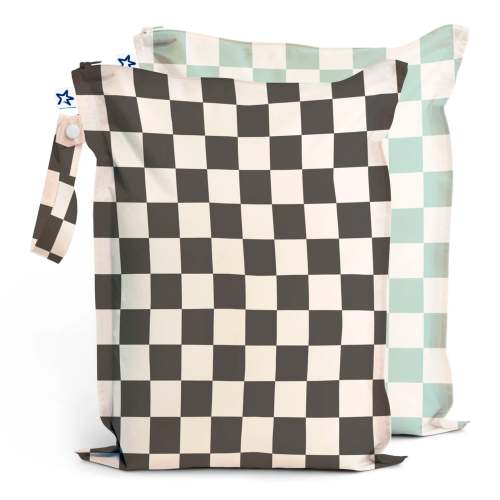 Sacs Imperméables (2) - Damier Sauge / Noir