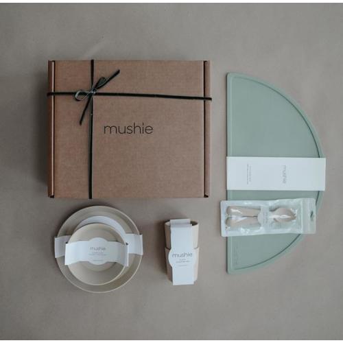 Mealtime Gift Set (Cambridge Blue/Vanilla) – Mushie