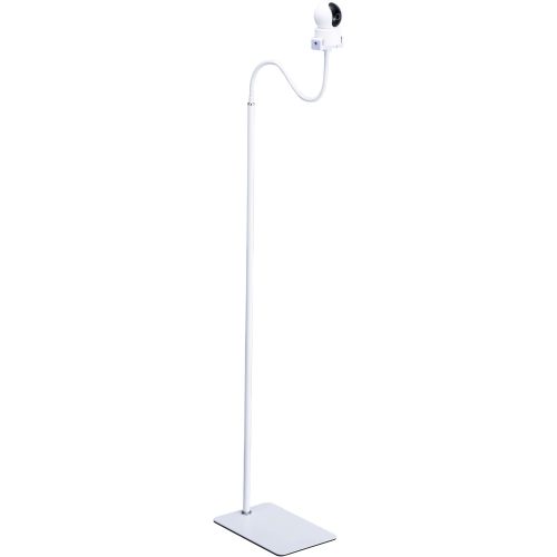White Floor Stand Mount for Surveillance Camera,1.45kg Sturdy Base,Height Adjustable 80-175cm,Stand Mount Holder Compatible with Baby Monitor Camera/Security Cam Camera