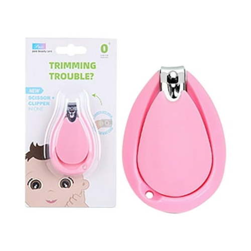 Mrmaere Stainless Steel Baby Nail Clippers for Child Care, Ergonomic Design Toe and Finger Trimmers, Safety Children's Nail Clipper with Comfortable Grip Pink