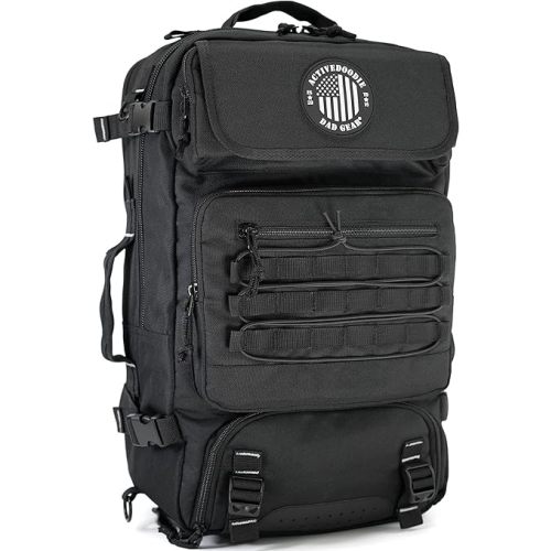 Dad Gear - Dad Diaper Bag for Men with Cooler, Removable Wet Bag, Converts from Backpack to Travel Bag, Diaper Backpack, Black