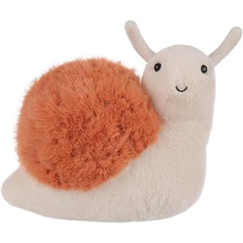 Apricot Lamb Lazy Snail Doll Plush Stuffed Animals for Kids, Soft Cute Plushies Toys for Baby Girl and Boy, Fluffy Lazy Snail Orange 6 Inches