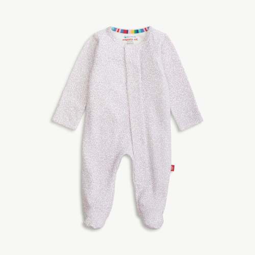 lilac foliage organic cotton magnetic parent favorite footie | 3-6 mo size | Magnetic Me