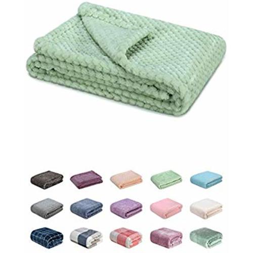 Fuzzy blanket or fluffy blanket for baby girl or boy, soft warm cozy coral fleece toddler, infant or newborn receiving blanket for crib, stroller, travel, outdoor, decorative (28 x 40 in Pastel Green) - 28Wx40L - Xs-pastel Green