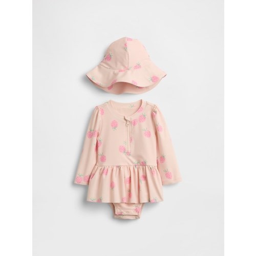 Baby Strawberry Rash Guard Swim Set