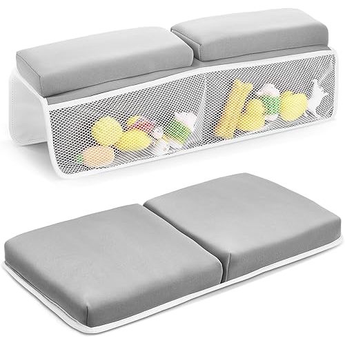 JOY ANAN Baby Bath Kneeler and Elbow Rest Pad Set, Bathtub Kneeling Pad for Toddler, Baby Accessories for Bath, Relieve Your Knees and Elbows