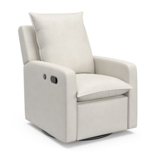 Storkcraft Timeless Upholstered Recline Glider with USB, Ivory