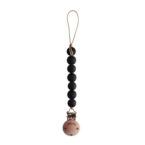 mushie Pacifier Clip Holder | Halo (Black)