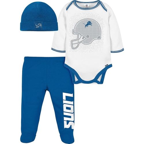 Gerber Unisex Baby NFL Team Footed Pant and Bodysuit Gift Set