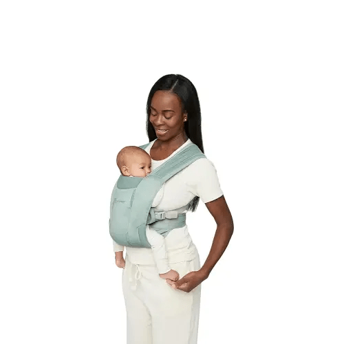 Ergobaby Embrace Cozy Newborn Essentials Baby Carrier Wrap (7-25 Pounds), Soft Air Mesh, Sage
