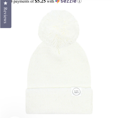 Beanie with Pom - Ivory