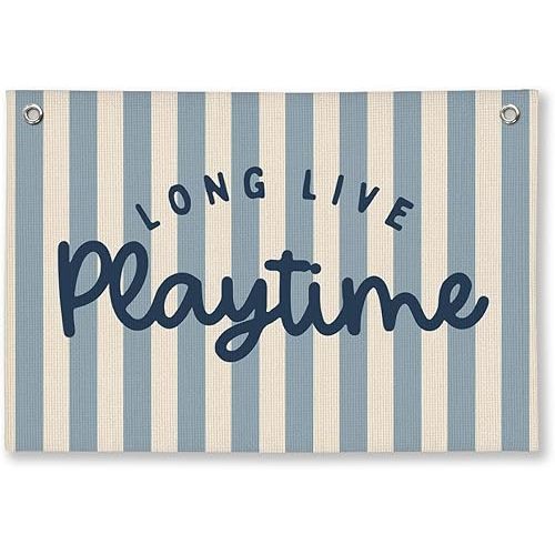 Playroom Wall Decor, Toddler Playroom Decor Hanging Linen Banner,Play Room Wall Decor for Nursery Nursery, 20x30 Inch