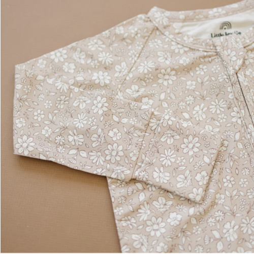 Dainty Ditsy Bamboo Zippy Romper | Little Joy Co.