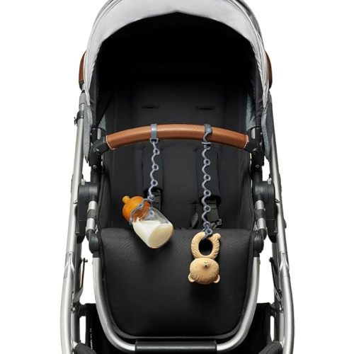 Toy Straps for baby - Keep toy, bottle & pacifier Off The Floor - Great for Stroller, High Chair and Car Seat - 2-Pack