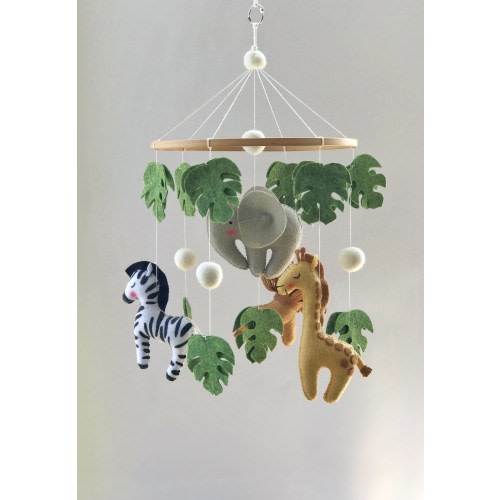 Baby mobile safari Nursery crib mobile Safari animals lion, giraffe, elephant, zebra, neutral crib mobile, newborn baby shower