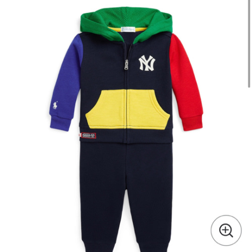Newborn Yankees Polo Ralph Lauren Navy Fleece Set